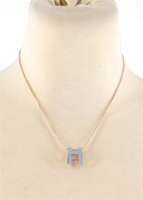 hermes necklace pop h pendant lacquered|Hermes h necklace on sale.